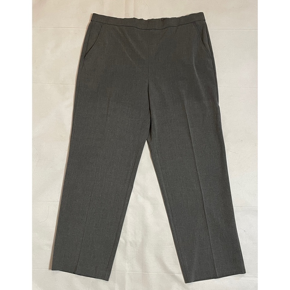 Sag Harbor Pull On Stretch Waist Grey Pants Size 14